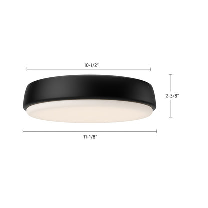 Kuzco Laval 11in Flush Mount | Classic Round Brushed Nickel and Frosted Acrylic | Bedroom & Hallway Ceiling Light | Model FM503611BN-5CCT