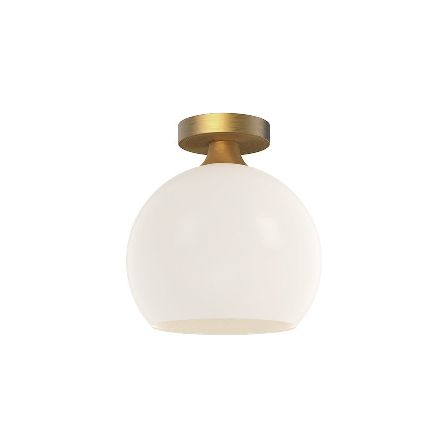 Alora Mood Castilla 1 Light 10" Flush Mount, Gold/Opal/Clear - FM506210AGOP