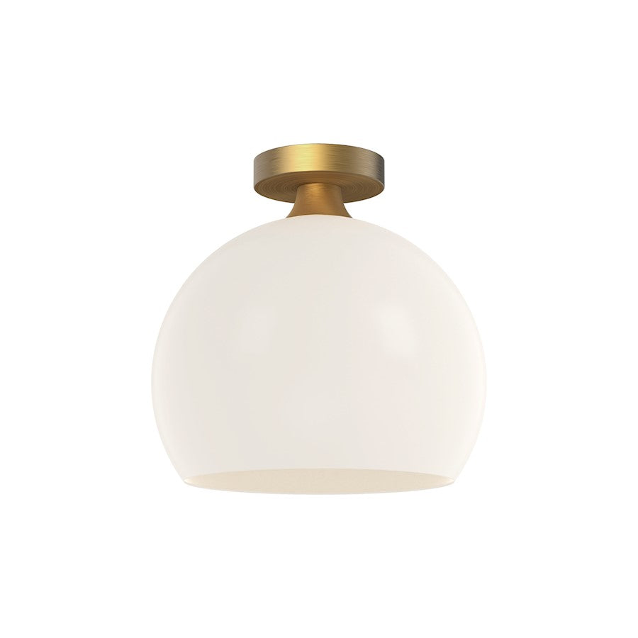 Alora Mood Castilla 1 Light 12" Flush Mount, Gold/Opal/Clear - FM506312AGOP