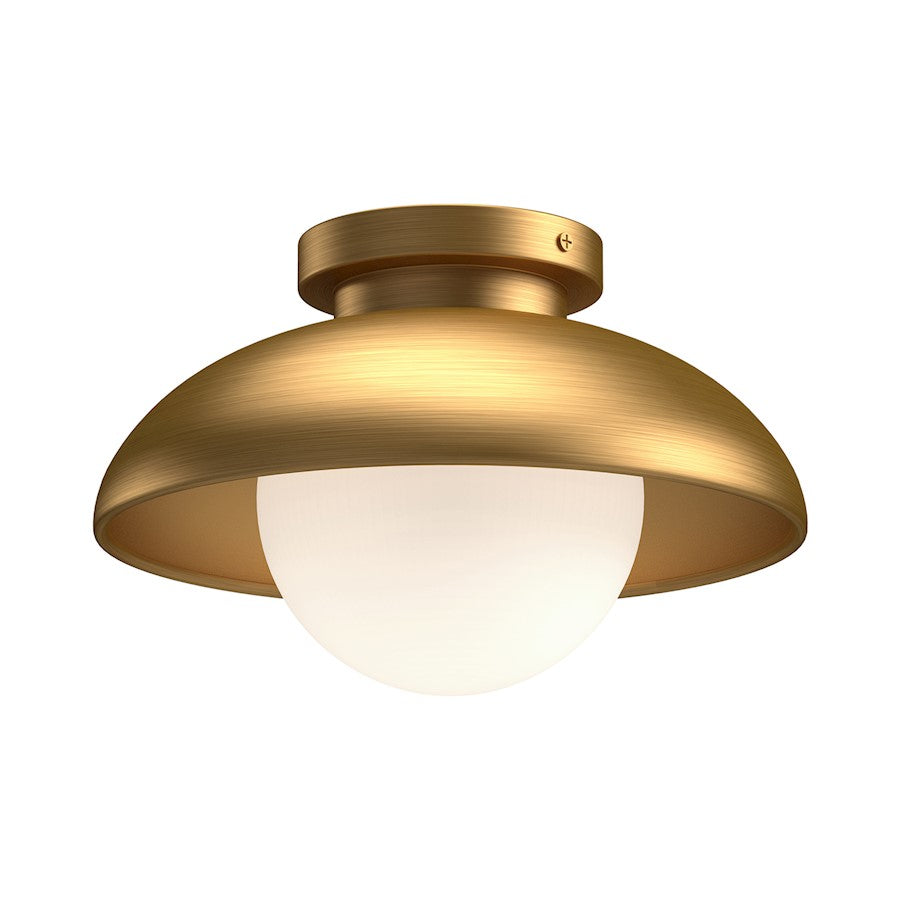 Alora Mood Rubio 1 Light 16" Flush Mount, Gold/Opal Matte/Opal - FM522016AGOP