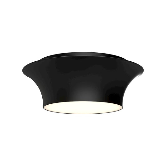 Alora Mood Emiko 2 Light 12" Flush Mount, Matte Black/Frosted - FM523013MB