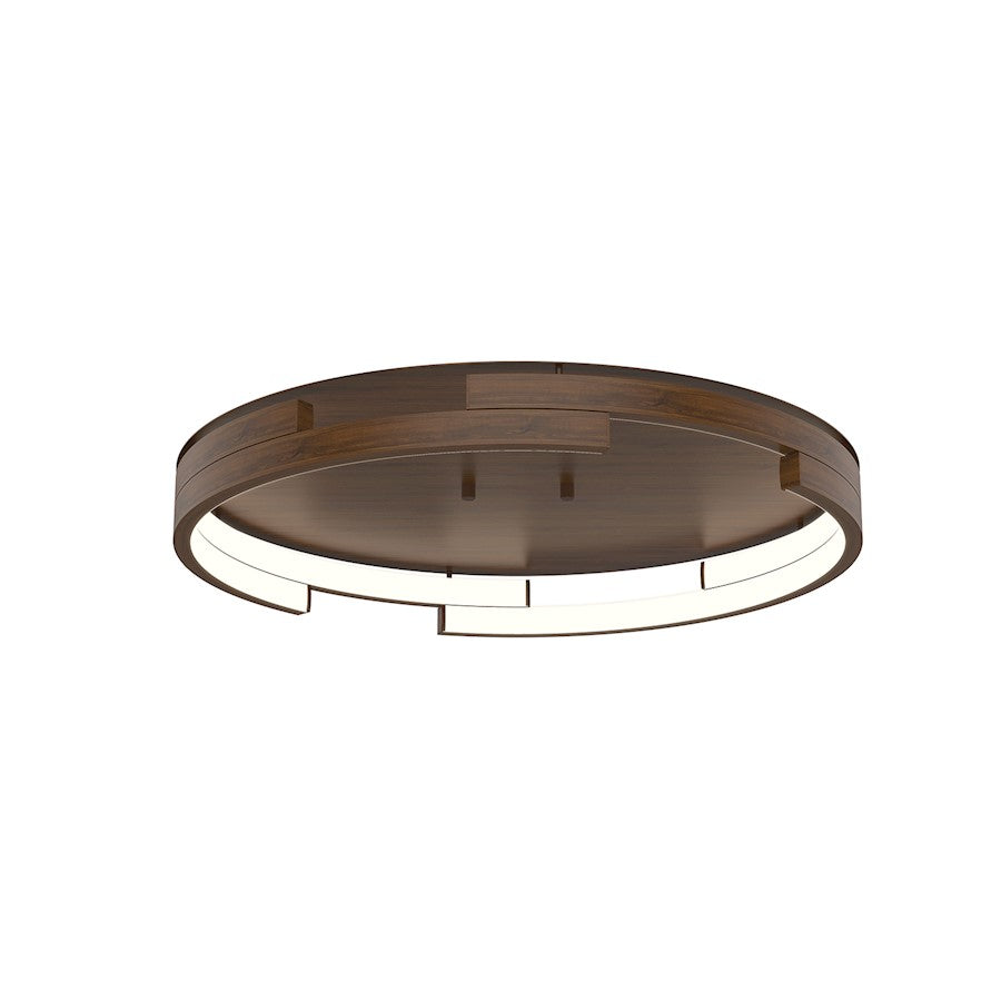 Kuzco Anello Minor 19" LED Flush Mount, Walnut/Frosted Diffuser - FM52719-WT