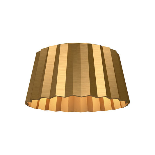 Alora Mood Plisse 2 Light 14" Flush Mount, Aged Gold - FM528514AG