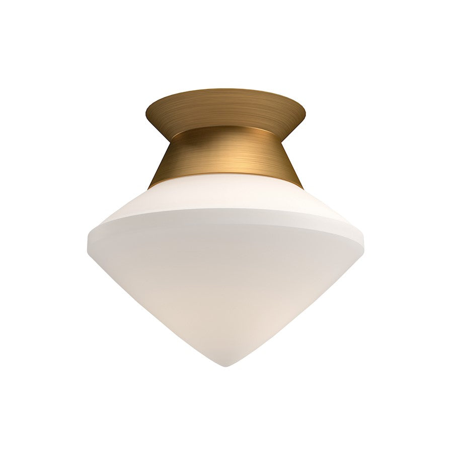 Alora Mood Nora 1 Light 8" Flush Mount, Aged Gold/Opal Matte/Opal - FM537508AGOP