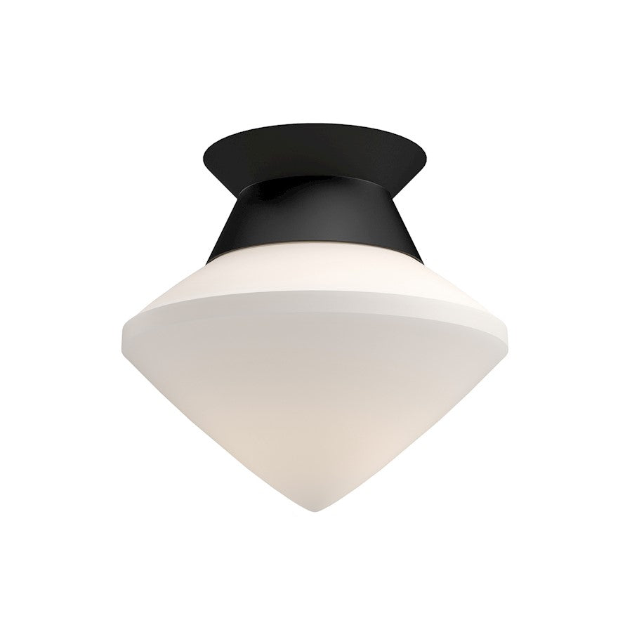 Alora Mood Nora 1 Light 8" Flush Mount, Black/Opal Matte/Opal - FM537508MBOP