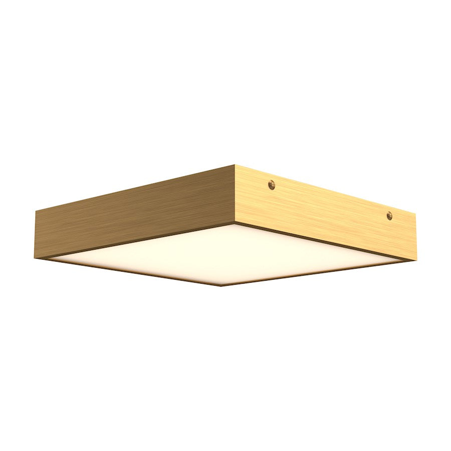 Alora Mood Sydney 14" LED Flush Mount, Aged Gold/Frosted - FM553014AG