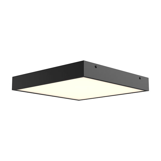 Alora Mood Sydney 14" LED Flush Mount, Matte Black/Frosted - FM553014MB