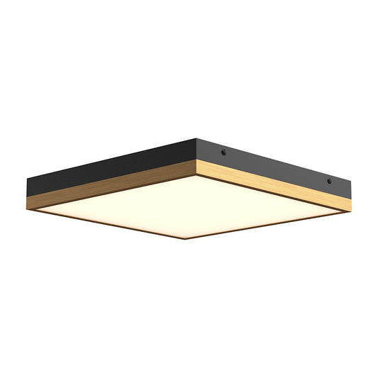 Alora Mood Sydney 14" LED Flush Mount, Gold/Black/Frosted - FM553214AGMB