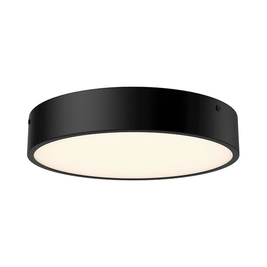 Alora Mood Adelaide 11" LED Flush Mount, Matte Black/Frosted - FM554011MB