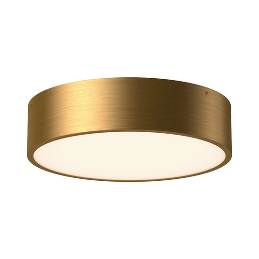 Alora Mood Brisbane 3 Light 16" Flush Mount, Aged Gold/Frosted - FM556016AG