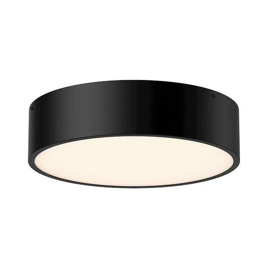 Alora Mood Brisbane 3 Light 16" Flush Mount, Matte Black/Frosted - FM556016MB