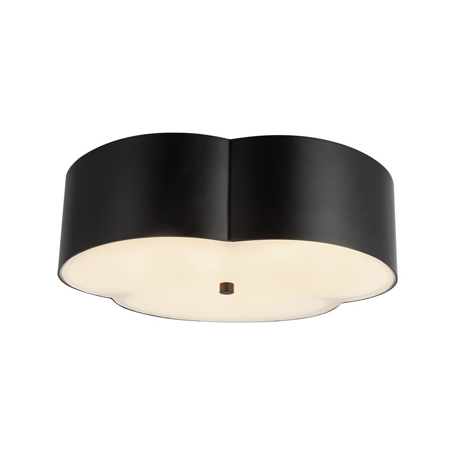 Kuzco Adella 14" Socket Flush Mount, Matte Black