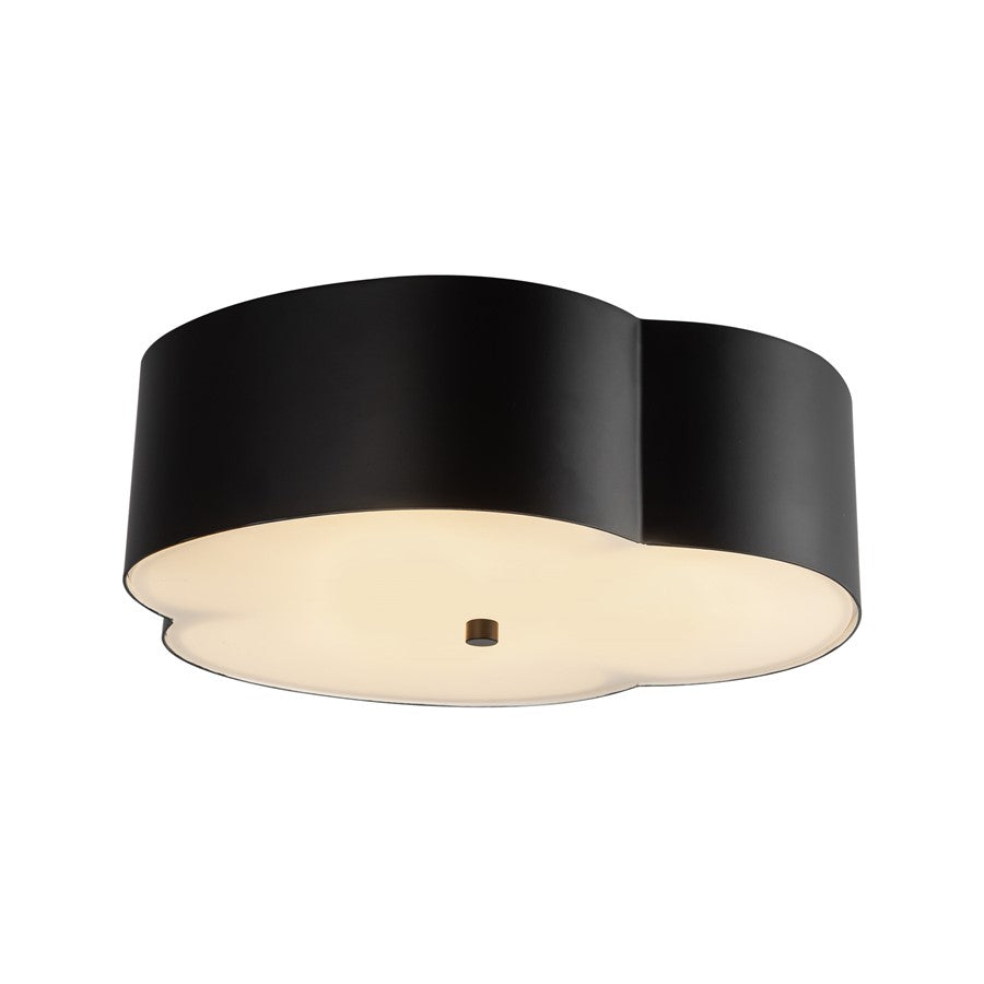 Kuzco Adella 14" Socket Flush Mount, Matte Black