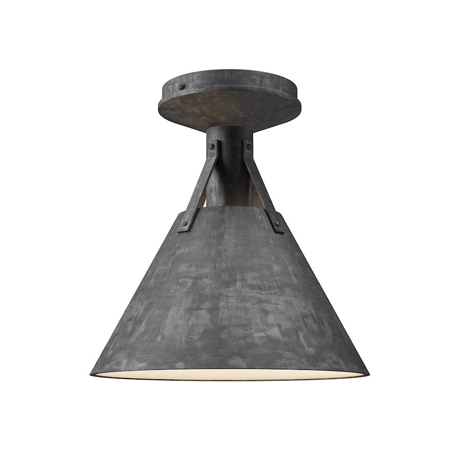 Alora Mood Archer 1 Light 10" Flush Mount, Steel - FM584811SL