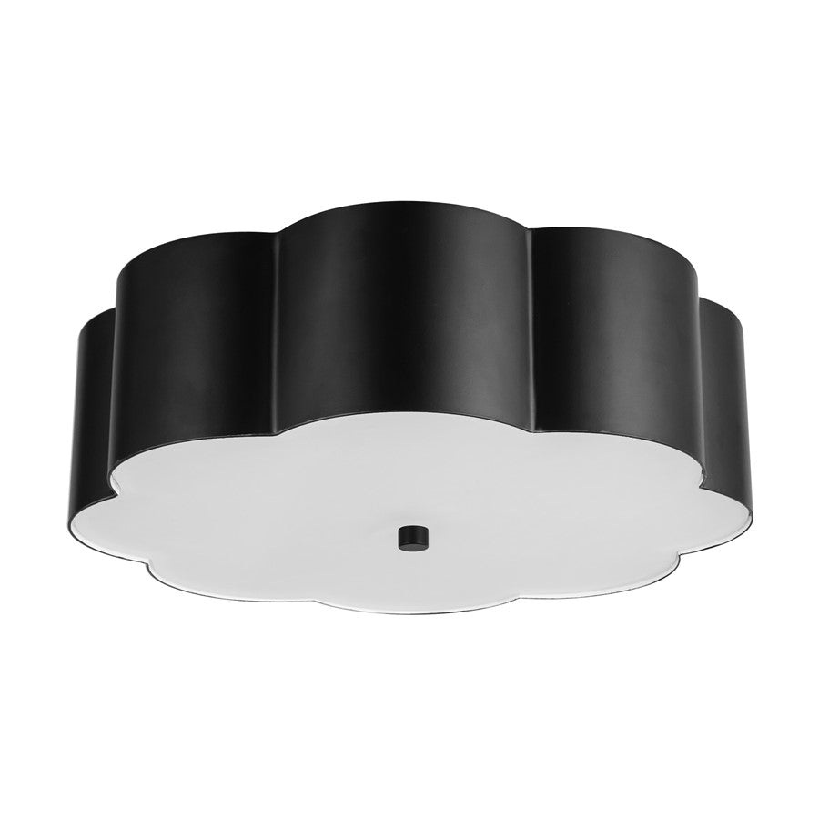 Kuzco Blossom 14" Socket Flush Mount, Matte Black