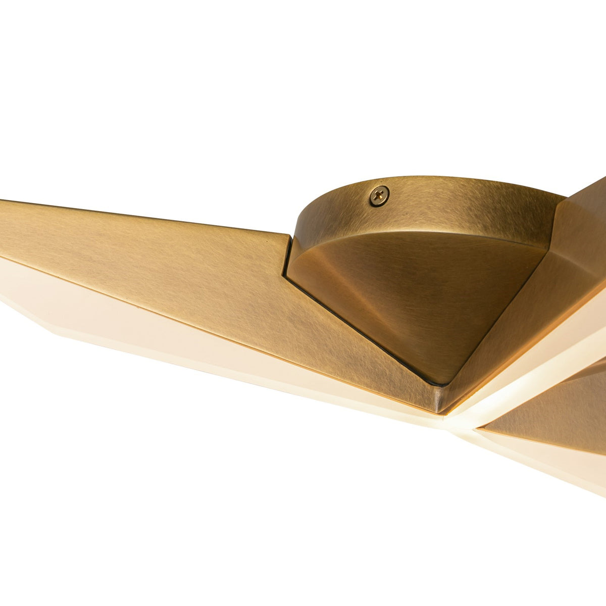 Kuzco Tachi 18in LED Flush Mount | Vintage Brass Steel and Frosted Acrylic | Bedroom & Living Room Ceiling Light | 1710lm 3000K | Model FM64218-VB