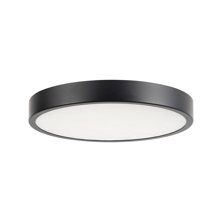 Kuzco Evelyn 7" Black Dimmable LED Flush Mount, Matte Black/Alabaster