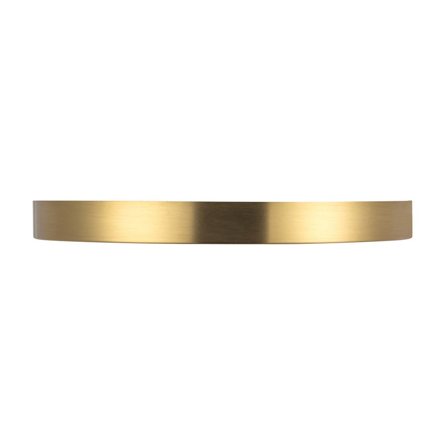Kuzco Evelyn 9" Gold Dimmable LED Flush Mount, Brushed Gold/Alabaster