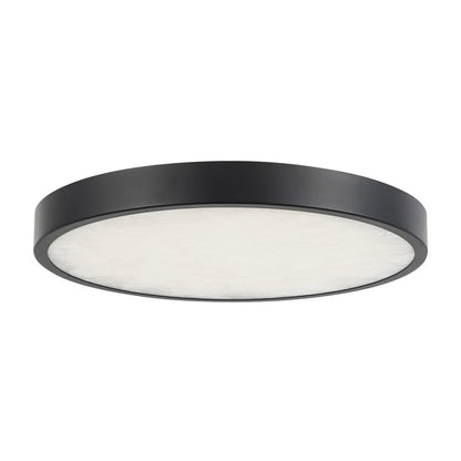 Kuzco Evelyn 9" Black Dimmable LED Flush Mount, Matte Black/Alabaster