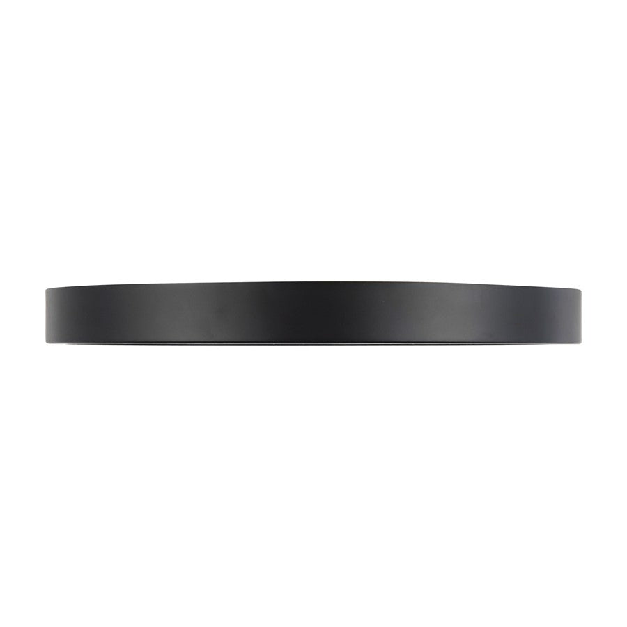 Kuzco Evelyn 9" Black Dimmable LED Flush Mount, Matte Black/Alabaster