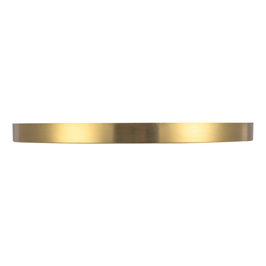 Kuzco Evelyn 11" Gold Dimmable LED Flush Mount, Brushed Gold/Alabaster