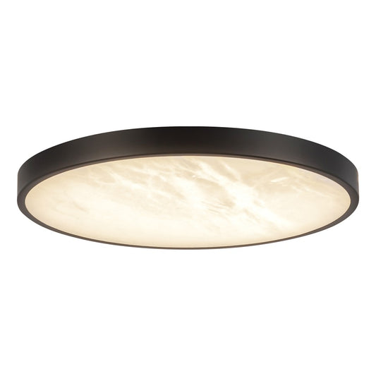 Kuzco Evelyn 11" Blk Dim LED Flush Mount, Matte Black/Alabaster - FM653012MBAR
