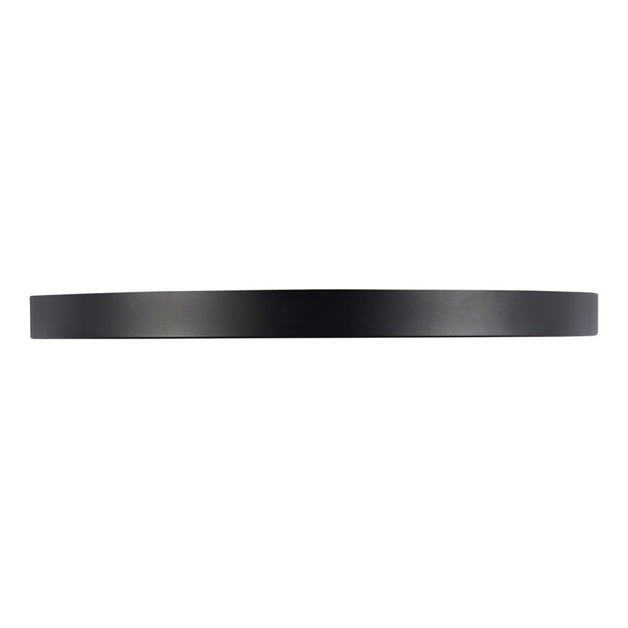 Kuzco Evelyn 11" Black Dimmable LED Flush Mount, Matte Black/Alabaster