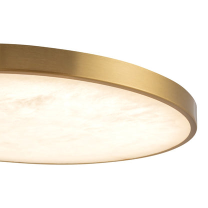 Kuzco Evelyn 15" Gold Dimmable LED Flush Mount, Brushed Gold/Alabaster