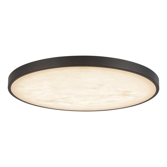 Kuzco Evelyn 15" Blk Dim LED Flush Mount, Matte Black/Alabaster - FM653015MBAR