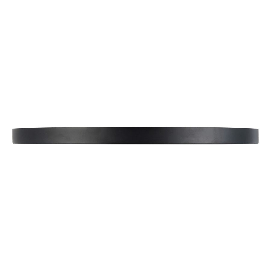 Kuzco Evelyn 15" Black Dimmable LED Flush Mount, Matte Black/Alabaster