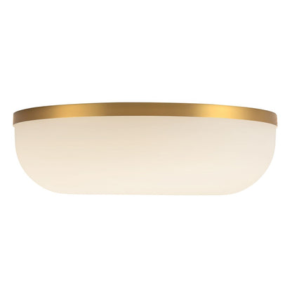 Kuzco Jada 12" Gold Dimmable LED Flush Mount, Brushed Gold/Opal Glass
