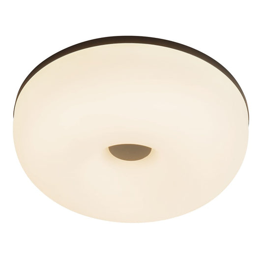 Kuzco Jada 12" Blk Dim LED Flush Mount, Blk/Opal Glass - FM69012-BK-OP