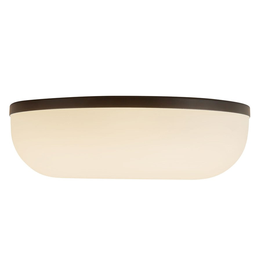 Kuzco Jada 12" Black Dimmable LED Flush Mount, Black/Opal Glass