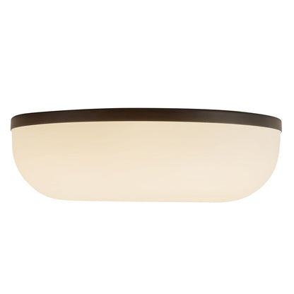 Kuzco Jada 12" Black Dimmable LED Flush Mount, Black/Opal Glass