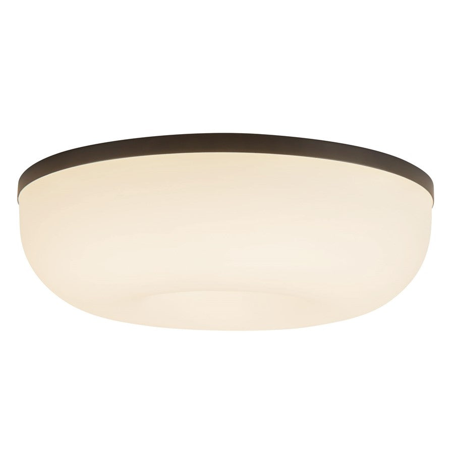Kuzco Jada 12" Black Dimmable LED Flush Mount, Black/Opal Glass