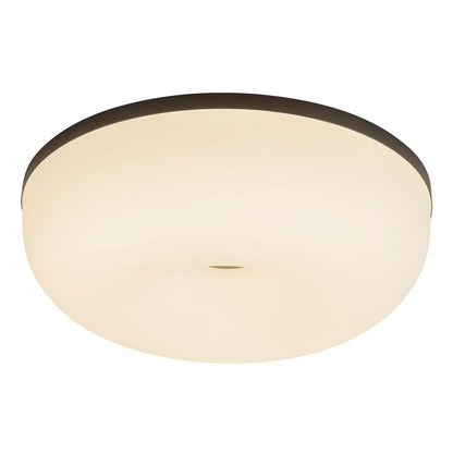 Kuzco Jada 12" Black Dimmable LED Flush Mount, Black/Opal Glass