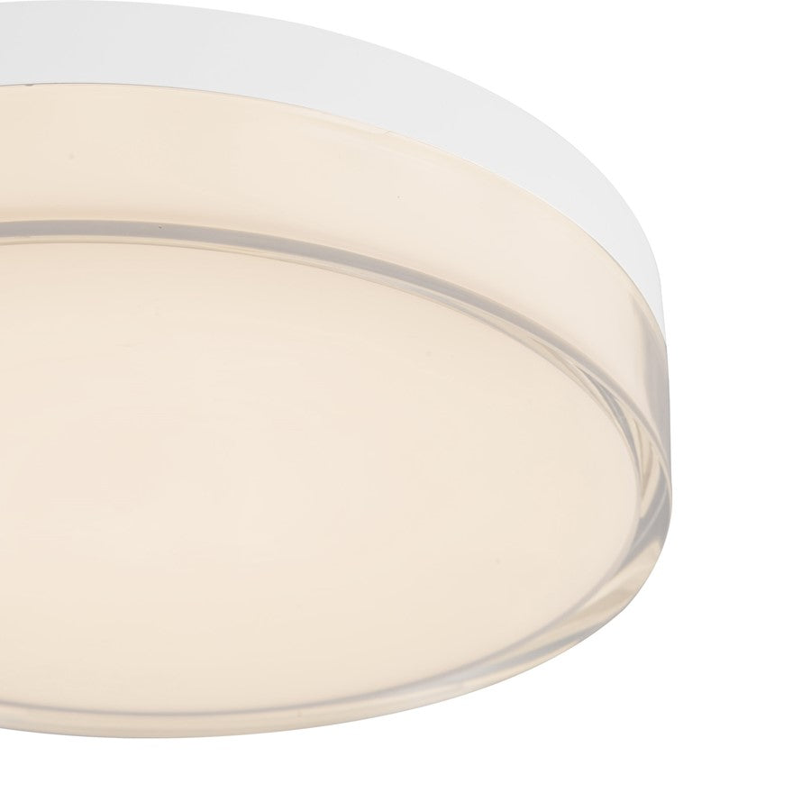 Kuzco Quara 7" Wht Dimmable LED Flush Mount, White