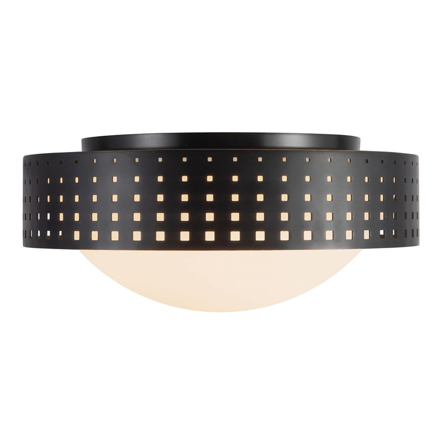 Kuzco Astoria 14" Blk Flush Mount, Urban Brz - FM70814-UB