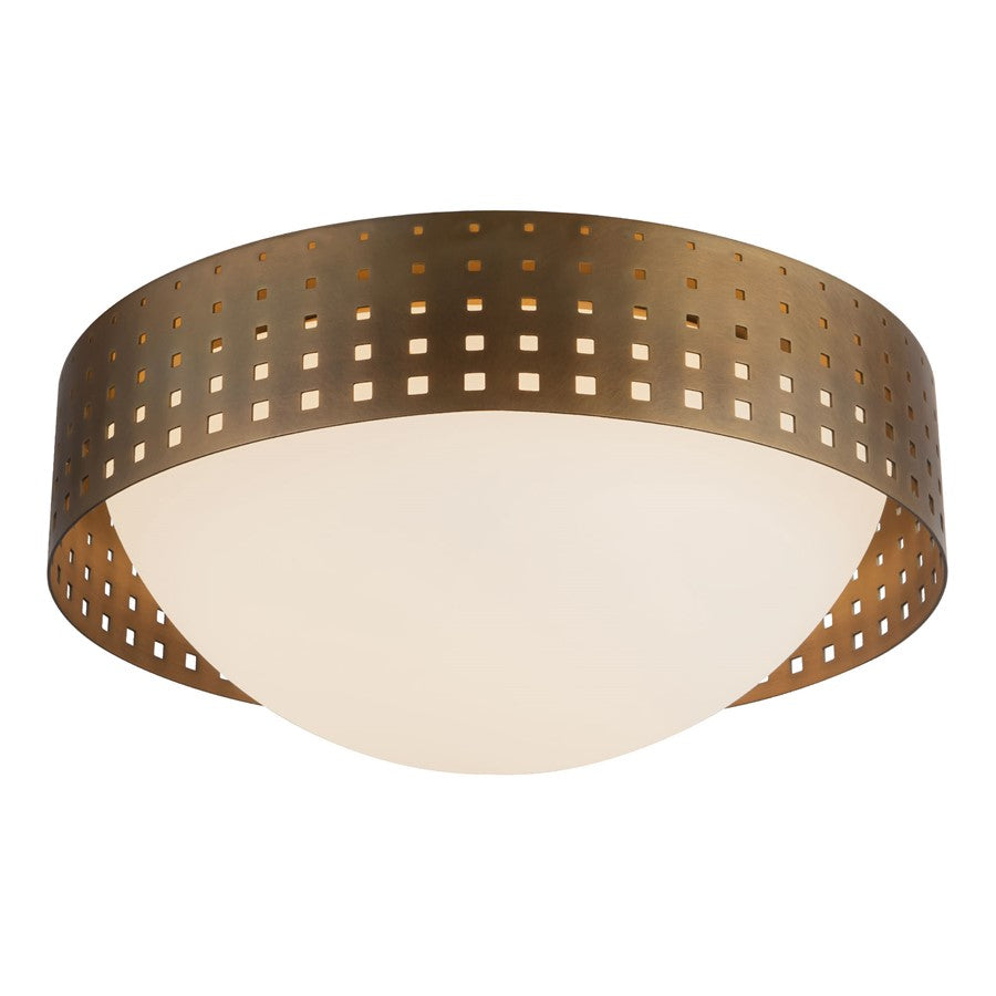 Kuzco Astoria 14" Brass Flush Mount, Vintage Brass