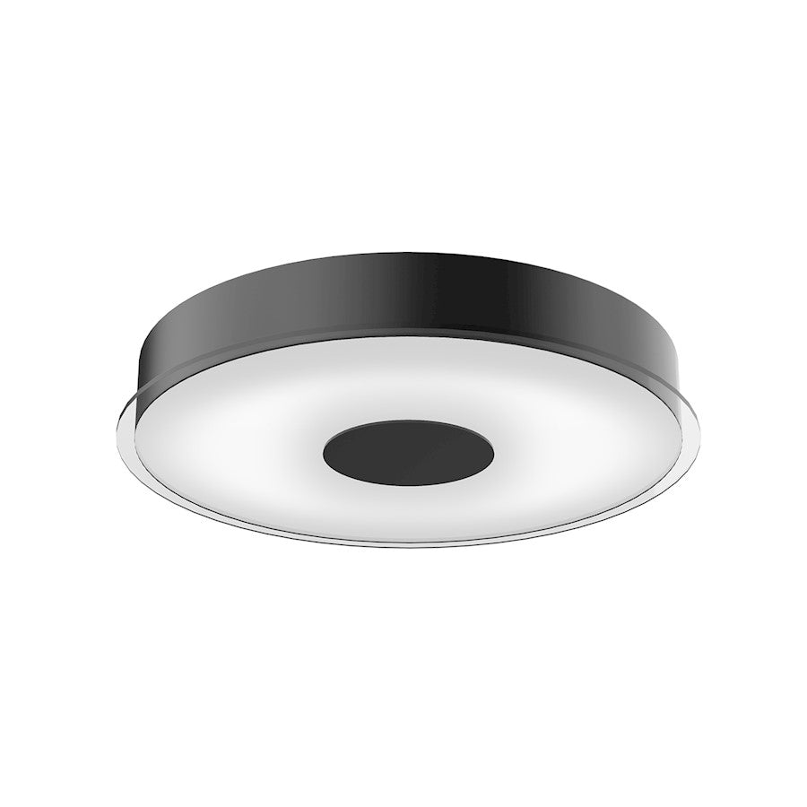 Kuzco Parker 16" LED Flush Mount, Black/Frosted - FM7616-BK