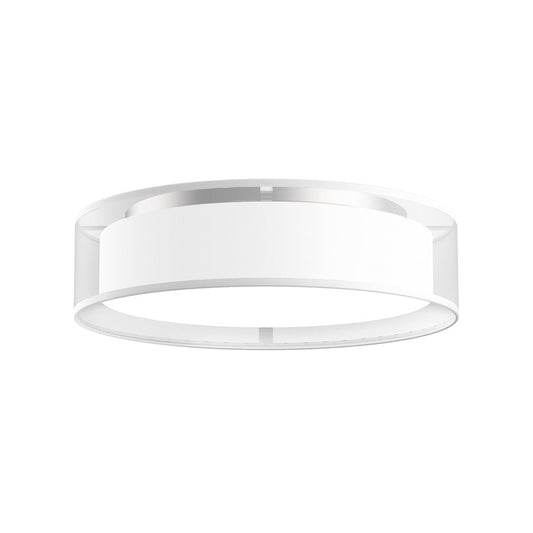 Kuzco Dalton 16" LED Flush, White Organza/White Diffuser, 5CCT - FM7916-WOR-5CCT