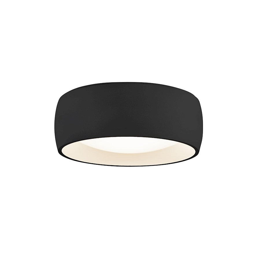 Kuzco Savile 4.75" LED Flush Mount, Black/Frosted Acrylic Diffuser - FM82104-BK