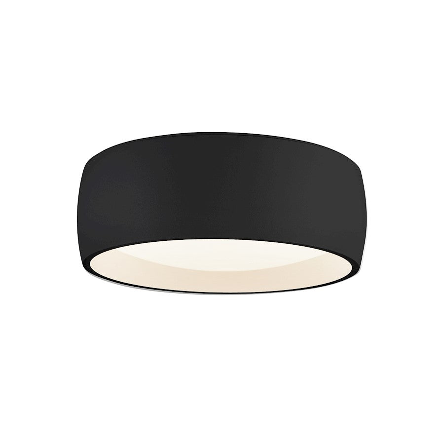 Kuzco Savile 6" LED Flush Mount, Black/Frosted Acrylic Diffuser - FM82106-BK