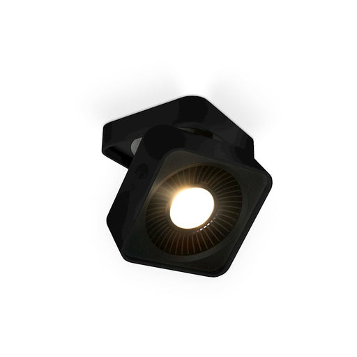 Kuzco Solo LED Square Flush Mount, Black/Frosted Acrylic Diffuser - FM9304-BK