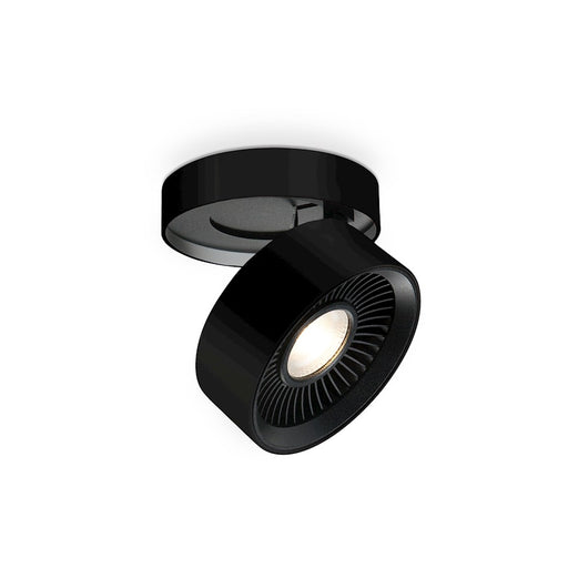 Kuzco Solo 5" LED Flush Mount, Black/Frosted Acrylic Diffuser - FM9405-BK-UNV