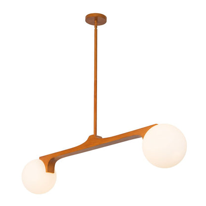 Kuzco Briar 47" Brown Linear Pendant, Teak