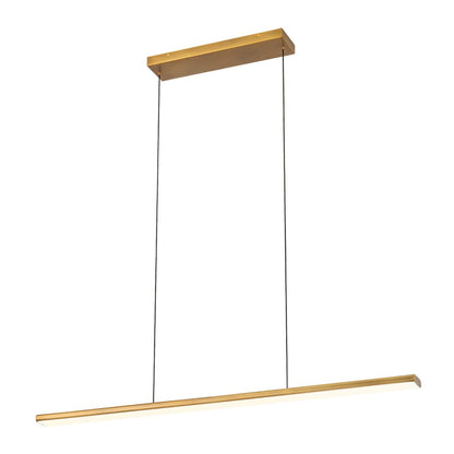 Kuzco Drift 45" Brass Dimmable LED Linear Pendant, Vintage Brass