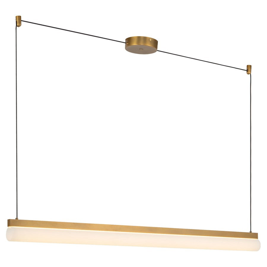 Kuzco Nio 45" Brass Dimmable LED Linear Pendant, Vintage Brass