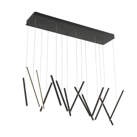 Kuzco Chute 40" LED Linear Pendant, Black/White Acrylic Diffuser - LP14840-BK