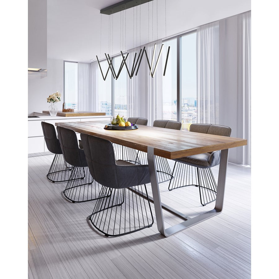 Kuzco Chute 40" LED Linear Pendant, Black